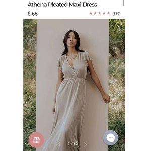 Baltic Born Gold Athena Pleated Dress